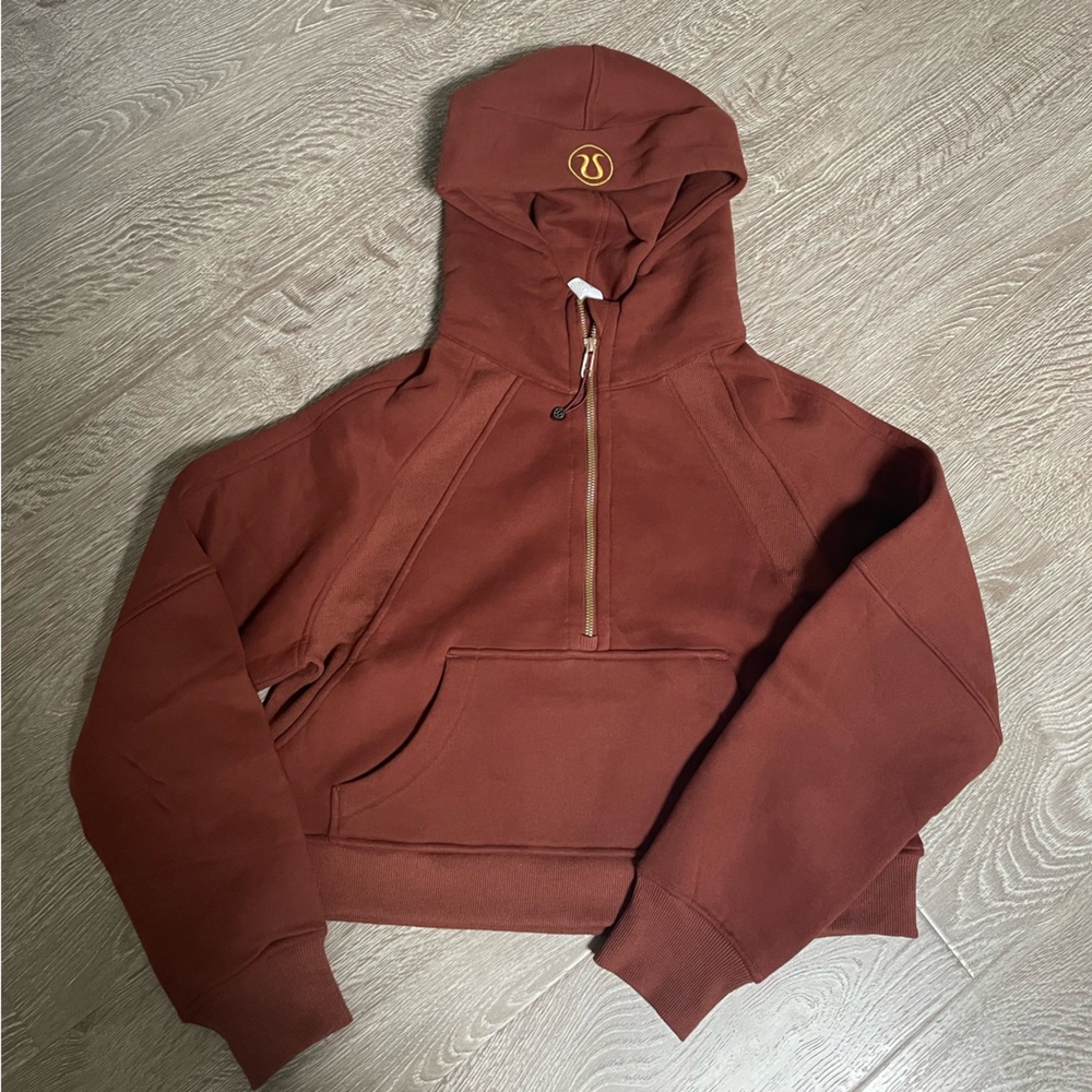 Rust Half-Zip Hoodie